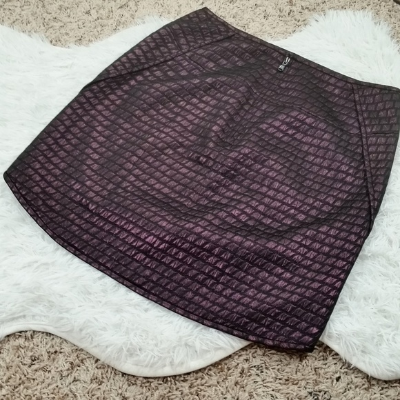 Tibi Quilted Lurex Metallic Jacquard Miniskirt 118 - Picture 4 of 8